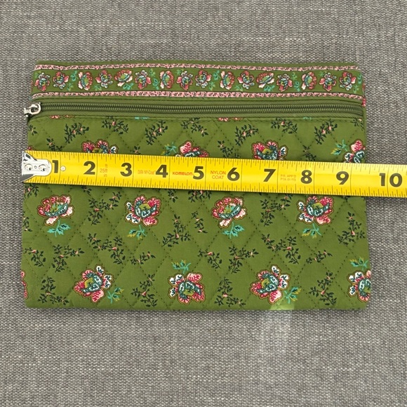 Americana by Sharif Patterned Cosmetic Green Zip Bag Set - Picture 8 of 13